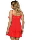 Babydoll Floral Soft Lace Red Size Large 1603500