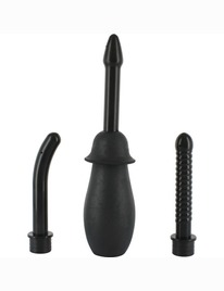 Kit De Ducha Anal Con 3 Inyectores Negro,3564719