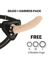 DELTA CLUB - TOYS HARNESS + DONG FLESH SILICONE 20 X 4 CM D-227187