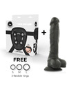 COCK MILLER - HARNESS + SILICONE DENSITY ARTICULABLE COCKSIL BLACK 19.5 CM D-227626