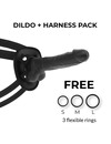 COCK MILLER - HARNESS + SILICONE DENSITY ARTICULABLE COCKSIL BLACK 18 CM D-229456