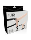 FETISH SUBMISSIVE HARNESS - FLESH SILICONE VIBRATOR 15 CM D-221275