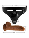 PRETTY LOVE - HARNESS BRIEFS UNIVERSAL HARNESS WITH DILDO MICHEAL 20 CM BLACK D-233389