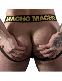 Jockstrap Macho Couro Amarelo,D-233418