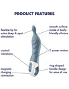 SATISFYER - AMAZING 2 ASPOT VIBRATOR GREY D-231033