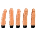 5x Vibrador Realístico Seven Creations Bege