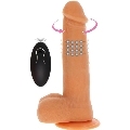 GET REAL - DILDO VIBRADOR CON BOLAS GIRATORIAS NATURAL