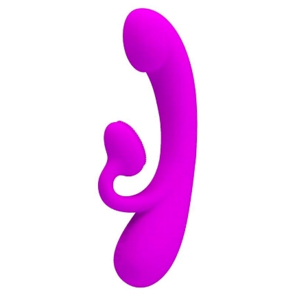 PRETTY LOVE - SINCERE VIBRATOR AND CLITORIS SUCKER PURPLE SILICONE D-233400