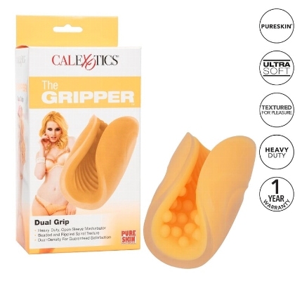 CALIFORNIA EXOTICS - BEADED GRIP MASTURBATOR ORANGE D-228506