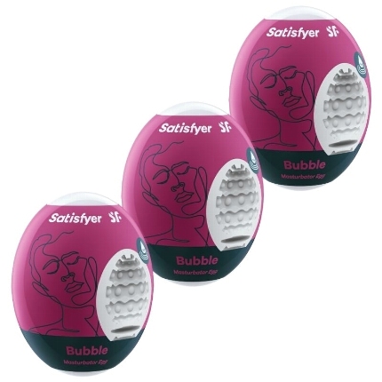 SATISFYER - 3 MASTURBATOR EGGS BUBBLE D-231041