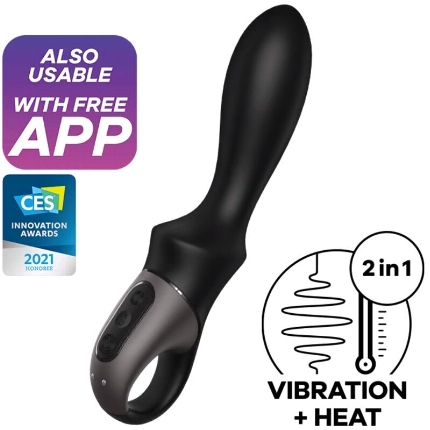 SATISFYER - HEAT CLIMAX ANAL VIBRATOR APP BLACK D-231292