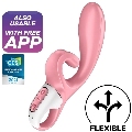 SATISFYER - HUG ME VIBRADOR RABBIT APP ROSA