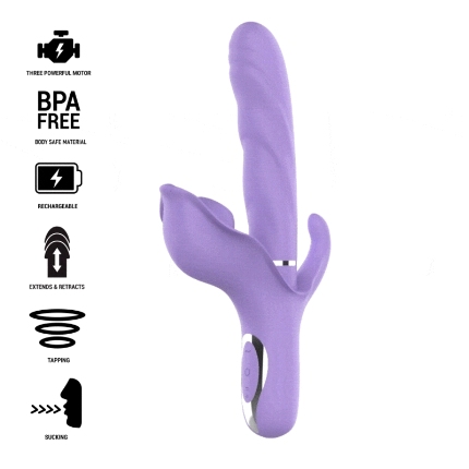 INTENSE - BILLIE MULTIFUNCTION RECHARGEABLE VIBRATOR SUCTION PULSING PURPLE D-235821