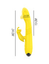 INTENSE - TOKY MULTIFUNCTION VIBRATOR UP DOWN WITH CLITORAL STIMULATOR YELLOW D-235824