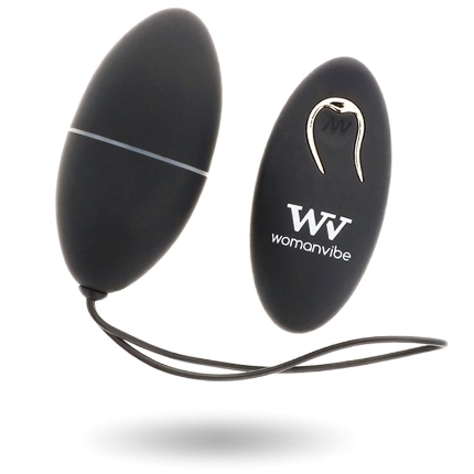 womanvibe - alsan egg remote control black silicone black D-213890