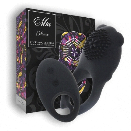 mia - colosseo cock ring remote control black D-221121