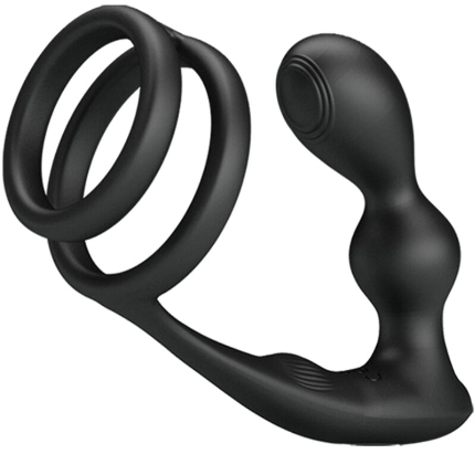 pretty love - marshall penis ring with vibratory anal plug with remote control D-236972