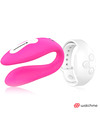 Vibrador para Casais Wearwatch Dual Rosa&Branco,D-227593