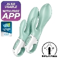 satisfyer - air pump bunny 5+ vibrador rabbit inflable app verde