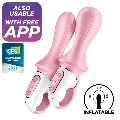 satisfyer - air pump booty 5+ inflatable anal vibrator pink