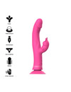 intense - julio rabbit vibrator pink silicone D-234765