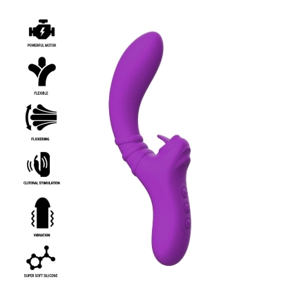 intense - harry flexible vibrator with purple tongue D-234767