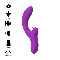 intense - harry vibrador flexible con lengua morado