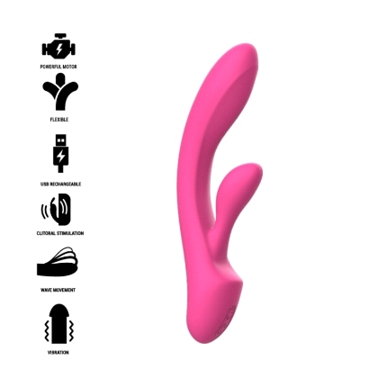 intense - luigi rabbit vibrator pink liquid silicone D-234768