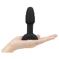 Plug Anal B-Vibe com vibração e comando Rimming Petite Preto