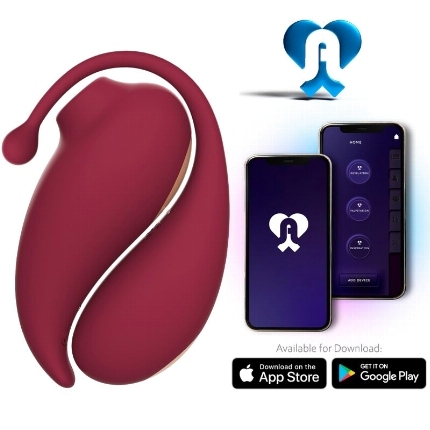 adrien lastic - inspiration succionador clitoris + huevo vibrador rojo - app gratuita