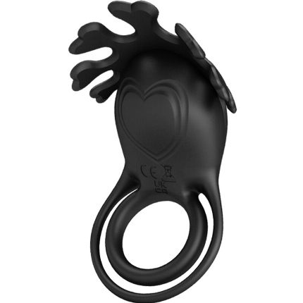 pretty love - ruben anillo vibrador 7 vibraciones silicona negro