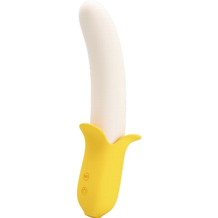 Vibrador Pretty Love Banana Knight Super Power 7 Amarelo