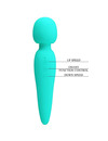 pretty love - meredith massager 12 vibration modes aqua green D-238710