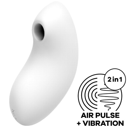 satisfyer - vulva lover 2 air pulse stimulator vibrator white D-232180