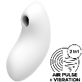 satisfyer - vulva lover 2 air pulse stimulator vibrator white