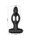 Plug Anal Mr Play Silli com Vibração Preto,D-226639