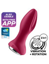 satisfyer - rotator plug 2+ vibrating plug app black D-231883