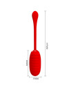 pretty love - kirk rechargeable vibrating egg red D-238701