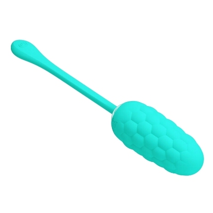 pretty love - vibrating egg with aqua green rechargeable marine texture D-238713