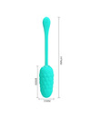 pretty love - vibrating egg with aqua green rechargeable marine texture D-238713