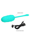 pretty love - vibrating egg with aqua green rechargeable marine texture D-238713