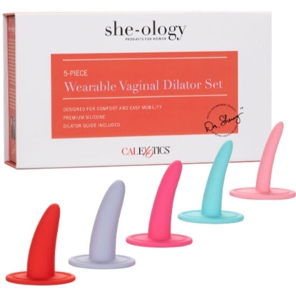 5x Dilatadores Vaginais Caliexotics Multicoloridos,D-224021