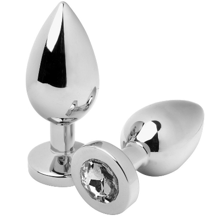 metal hard - anal plug diamond transparent small 5.71cm D-205408