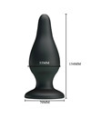 Plug Anal Pretty Love Ergonomic Preto 15.4 cm,D-213047