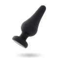 intense - anal plug pipo s black silicone 9.8 cm