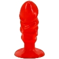 baile - plug anal unisex con ventosa rojo