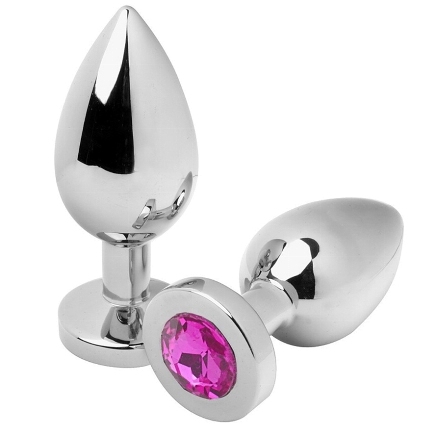 metal hard - anal plug diamond pink small 5.71cm D-224963