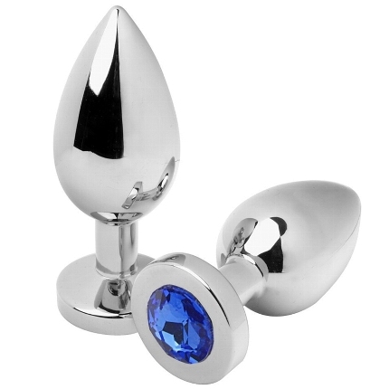 metal hard - anal plug diamond blue medium 7.62cm D-224965