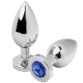 metal hard - anal plug diamond azul medium 7.62cm