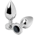 metal hard - anal plug diamond black small 5.71cm